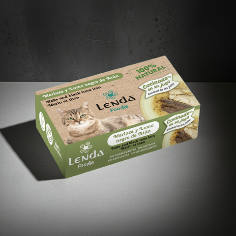 Merluza y Lomo negro de Atún para gatos 120 gr