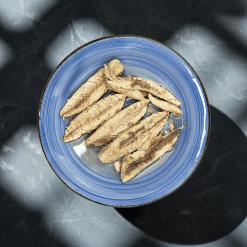 Troncos de Caballa en trozos para gatos 120 gr