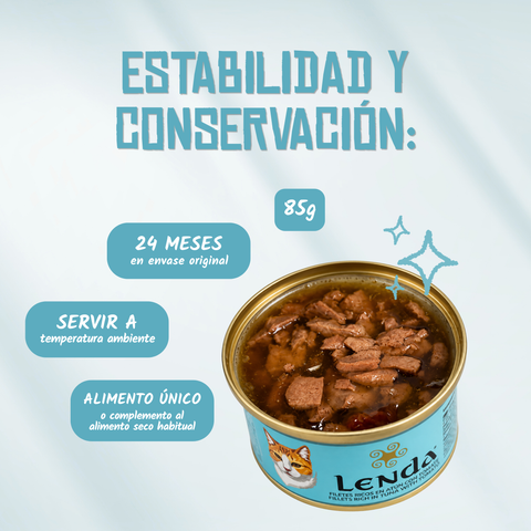 Lenda DELICAT Bocaditos en Salsa de Atún con Tomate 85g para Gatos