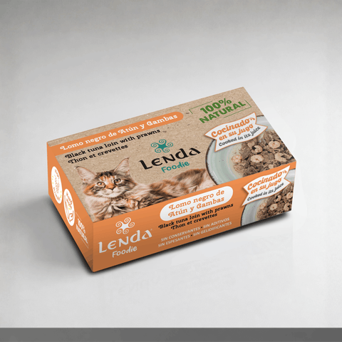 Black Tuna loin with Prawns for Cats 120 gr