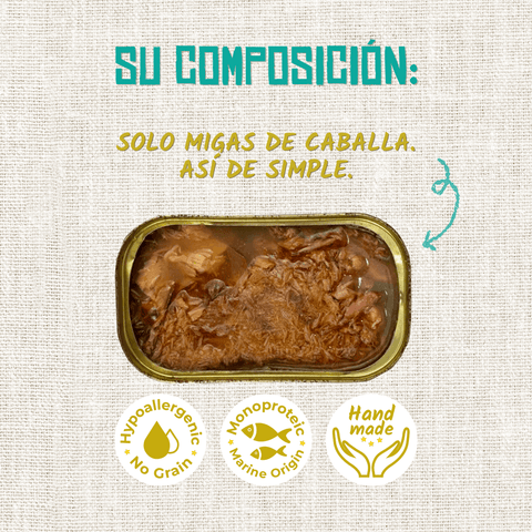 Migalhas de cavala para cachorros 120 gr