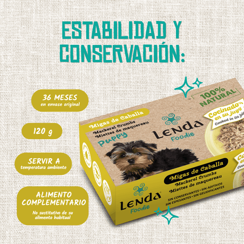 Migalhas de cavala para cachorros 120 gr