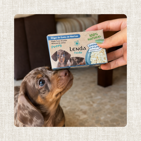Migalhas de lombo de pescada para cachorros 120 gr