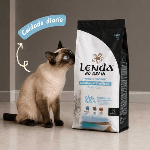 Lenda Sin Cereales Gato Sensitive & Sterilized - Pescado Blanco