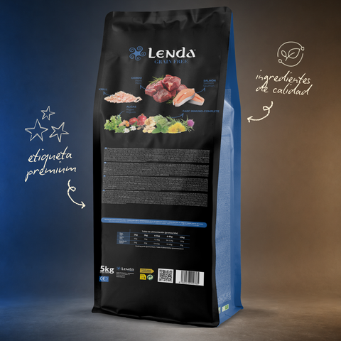 Lenda Grain Free Gato Esterilizado - Cerdo, Salmón y Krill