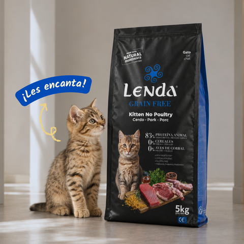 Lenda Grain Free Kitten - Cerdo, Conejo y Atún