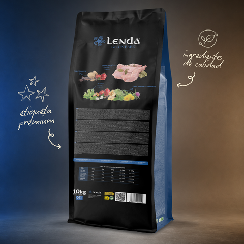 Lenda Grain Free Light y Senior - Conejo y Pavo