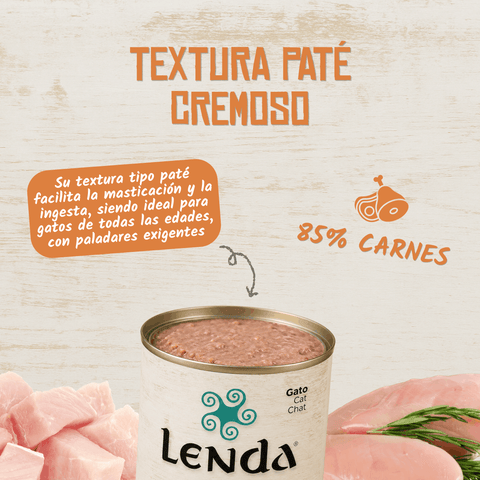 Lenda Paté Gato Aves de Corral y Calabaza