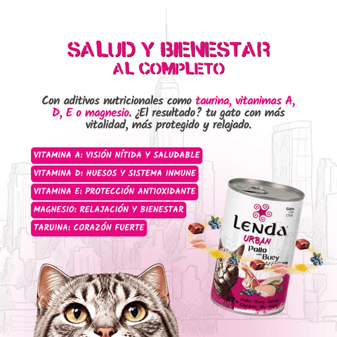 Lenda Urban Paté Gato de Pollo con Buey y Arándanos