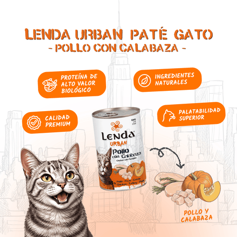 Lenda Urban Paté Gato de Pollo con Calabaza