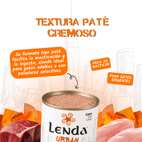 Lenda Urban Paté Gato de Pollo con Calabaza