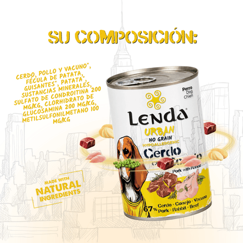 Lenda Urban Paté Perro Cerdo y Conejo