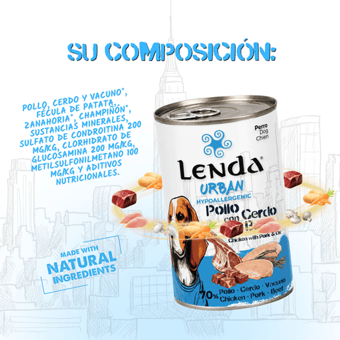 Lenda Urban Paté Perro Pollo con Cerdo y Buey
