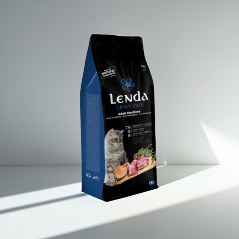 Lenda Grain Free Gato Esterilizado - Cerdo, Salmón y Krill